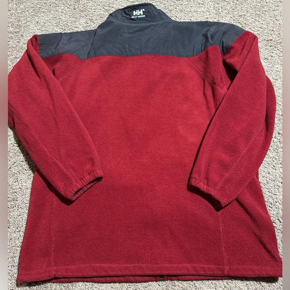 Helly Hansen Men Full Zip Up Fleece Sweater Jacket Red Large XL - Picture 2 of 7
